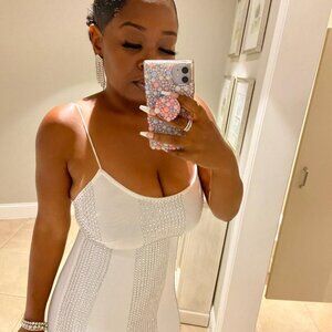 White & Silver Fashion Nova dress